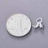 Prata Pura 990 Sólida Pingente Liso de Estrela e Lua de Prata Charme de Estrela de Cinco Pontas Materiais de Acessórios de Prata Pura para Pulseira de Cristal DIY