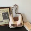 Bolsa de Ombro Única de Nicho para Mulheres, Grande Capacidade, Novo Modelo 2026, Bolsa para Aula de Estudante Universitário, Bolsa Tote Estilosa, Bolsa Transversal