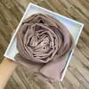 Bufanda Larga de Gasa Perlada de Color Sólido, Pañuelo para la Cabeza con Borde Recto, 54 Colores, Bufanda Versátil de Moda para Protección Solar para Mujeres