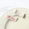 Nova Etiqueta Tecida Bordada de Frutas Frescas Etiqueta de Tecido Etiqueta com Estampa de Cereja Material para Scrunchie Acessórios
