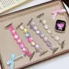 Venta al por mayor de fábrica Adecuado para Apple Applewatch10/9/8 Pulsera de Flor de Cuatro Pétalos de Resina Colorida iWatch S9