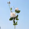 Flor Artificial Rosa Cacheada de Pétalas Úmidas com Haste Longa para Decoração de Casa, Fotografia de Casamento, Decoração Suave e Arte Floral