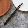 Palillos Plegables de Sándalo Rojo para Camping al Aire Libre Viaje Acero Inoxidable Madera de Ala de Pollo Sándalo Negro Almacenamiento Portátil Palillos Regalo