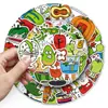 50 pegatinas originales de mercado de verduras, frutas y verduras de dibujos animados sin derechos de autor, lindas pegatinas de caja de almacenamiento para refrigerador y planificador dibujadas a mano