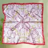 Lenço de Seda 90cm para Mulheres, Lenço Quadrado de Cetim com Toque de Luxo, Moda Coreana Versátil Lenço de Pescoço Profissional, Touca, Xale Estampado Vintage
