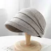 Sombrero de Pescador Plisado de Lana Retro Japonés para Mujer 2026 Primavera/Verano Nuevo Casual Versátil que Afina el Rostro Protección Solar Sombrero de Pescador