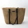 Bolsa de Palha de Verão para Mulheres 2026 Nova Bolsa Tote de Ombro Grande Capacidade para o Dia a Dia Bolsa de Praia Tecida para Férias na Praia