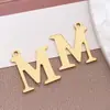 Pingentes de Aço Inoxidável com 26 Letras Maiúsculas do Alfabeto Inglês, Brincos, Pingentes Pequenos, Colares DIY Feitos à Mão, Pulseiras, Acessórios de Joias