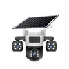 Cámara Solar Tri-pantalla V380 Sin Enchufe, Sin Alimentación, Sin Red, Monitor para Teléfono Móvil 4G, Remota, Exterior, Impermeable