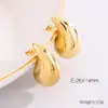 Pendientes de Acero Inoxidable con Forma de Gota Más Vendidos Transfronterizos Estilo Coreano Pendientes Geométricos Versátiles para el Trayecto Diario Stock Listo para Exportación