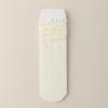 Calcetines para Mujer Primavera y Verano Negro y Blanco Borde de Oreja Anti-Pilling Calcetines Apilables para Mujer de Caña Media Delgados Color Sólido Malla de Cristal de Seda