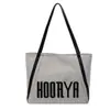 Bolso de Letras Estilo Coreano Bolso Tote Casual Grande para Mujer Nuevo Estilo Literario de Nicho Moda Simple Bolso de Axila