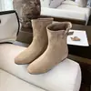 Botas de mezclilla de tacón interior para mujer, botas Martin de plataforma, botines, adelgazantes, estilo western, punta redonda, nuevos botines planos casuales, otoño/invierno 2026
