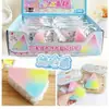 Juguete Squishy de Moda para Aliviar el Estrés: Delfín Inteligente con Forma de Pastel Arcoíris de Helado Oso, Juguete para Apretar con Textura de Crema para Aliviar el Estrés