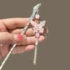 Horquilla de espada con hebilla Ping An orgullosa de brisa primaveral, horquilla de pelo con borla de mariposa súper hada, horquilla de pelo de aleación para cabello con disco de cheongsam antiguo, femenina