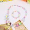 Versión coreana de collar de color caramelo joyería infantil al contado collar de cuentas pulsera conjunto de dos piezas joyería al por mayor de Yiwu