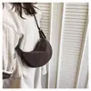 Bolsa Feminina de Grande Capacidade Transfronteiriça, Nova Bolsa de Ombro com Textura de Alto Padrão, Bolsa Transversal Versátil, Bolsa Dumpling para o Dia a Dia