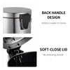 Contenedor de Basura de Acero Inoxidable de 5L con Pedal para Baño de Hotel Oficina Cubo de Basura con Pedal