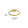 Anillo floral de acero inoxidable para mujer, chapado en oro de 18 quilates, joyería geométrica minimalista INS, venta al por mayor transfronteriza más vendida, moda de lujo ligero