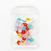 Accesorios para uñas con flores de cinco pétalos de resina, Red Red Ice, transparente, tridimensionales, pequeñas flores, accesorios para uñas, decoración de uñas versátil de verano.