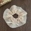 Goma para el Cabello de Algodón Floral Tipo Leche en Polvo Estilo Coreano, Anillo de Salchicha, Goma Dulce para el Cabello, Goma para el Cabello en la Parte Posterior de la Cabeza