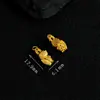 Prata 925 maciça banhada a ouro 24K em toda a peça, acessórios de joias DIY feitos à mão, pingentes de pulseira clássicos e fofos de desenho animado