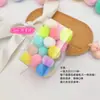 Ovillo de lana pompón DIY área de arte de pompones materiales jardín de infantes hecho a mano bolas de algodón pequeñas de colores Navidad que no se decolora