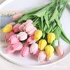 Ramo de Flores Artificiales Tulipanes de PU Flores Falsas Realistas de Alta Gama Accesorios para Atmósfera del Hogar Decoración de Ramo
