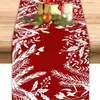 Bandera de Mesa Transfronteriza Simple Copo de Nieve Rojo Navidad Invierno Cocina Restaurante Fiesta Decoración de Mesa de Café Venta al por Mayor de Fábrica