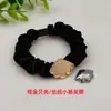 Yingyi Joias DIY Brocado Song Veludo Fofo Pequeno Laço Base para Rabo de Cavalo com Patch de Cobertura Acessórios de Material para Headwear Outono e Inverno