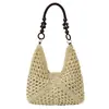 Bolso Tejido de Paja de Verano para Mujer 2026 Nuevo Estilo Vacaciones en la Costa Playa Calado Bolso Tote de Hombro Único Bolso Cesta Tejida
