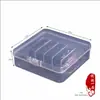 Caja de plástico rectangular transparente para hisopos de algodón, caja de almacenamiento para objetos pequeños, fabricante de fuentes