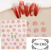 Fuegos Artificiales Coloridos de Año Nuevo Zhengxiang DIY Pegatina Láser para Uñas Gong Xi Fa Cai Pegatina 3D para Uñas Pegatina para Uñas INS