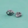 Plata de Ley S925 Espaciador Viejo Personalizado Patrón de Meteorito Espaciador Asimétrico Cuentas Espaciadoras Pulsera DIY Accesorios de Plata