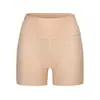 Versão Transfronteiriça de Calça de Segurança Sem Costura de Seda Gelada de Verão para Prevenir Exposição para Mulheres, Boxer de Cintura Média Tamanho Grande, Controle de Barriga, Forro 100% Algodão