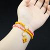 Pulseira de Bodhi Cinnabar Queimada com Carvão, Garra de Gato Fofa, Multicamadas para Mulheres, Pulseira Cinnabar Dopamina da Moda, Popular em Live Streaming