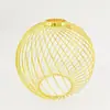 Carcasa de lámpara de viento industrial con patrón de espiral de alambre de hierro, iluminación esférica, ovalada, cilíndrica, con botón simple, fabricada directamente de fábrica