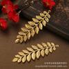 Tocados Bosque para Novias al por Mayor, Hojas Largas Electrochapadas en Dorado, Hermoso Peinado Recogido, Accesorios para Vestidos de Novia, Suministro Directo del Fabricante