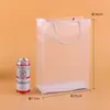 Bolsa de Mão de PVC Transparente Bolsa de Doces de Casamento Sacola de Plástico PP para Lembrancinha Bolsa de Presente Fosca Promoção Publicitária