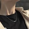 Cadena Clavícula Berenjena Pequeña Collar Acero Titanio Mujer Lujo Ligero Elegante Diseño Nicho Simple Estilo Frío Joyería Nueva Cadena Collar