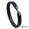 Pulseira masculina entrega em peça única nova europeia e americana pulseira simples de couro de vaca joias masculinas pulseira de couro de vaca rock