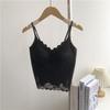 Lace Small Sling Mid-length Jelly Vest Sem Costura com Almofada no Peito Sexy Anti-running Light One-piece Sutiã sem Desgaste para Mulheres