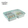 Caixa de almoço estudantil de grande capacidade em estoque, lancheira selada, caixa bento, recipiente de plástico para micro-ondas com tampa, caixa de armazenamento de alimentos