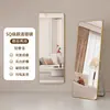 Espelho de corpo inteiro, espelho de chão, design simples para uso doméstico, montado na parede, adequado para quartos, popular entre mulheres jovens, para maquiagem e para experimentar roupas
