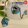Longzhiyu Fabricante de 20 Años de Pines Metálicos Personalizados, Esmalte de Imitación Carril Deslizante Giratorio, Cadena con Purpurina, Venta al por Mayor Personalizada