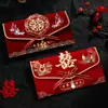 Bolsa roja para sobres de boda, especial para bodas, flocado de alta gama, para el dinero del regalo de boda, nuevo modelo 2026