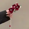 2026 Nuevo Pasador Rojo de Año Nuevo Pasador Lateral para Mujer Pinza para el Cabello de Gama Alta Accesorio para el Cabello Pasador Pasador para Flequillo