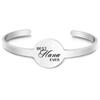 Pulsera acero titanio pulsera metal transfronteriza europea y americana regalo vacaciones familiares regalo Navidad grabado pulsera acero inoxidable