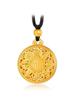 Collar con colgante de brújula de ocho tesoros de oro y arena de Vietnam, latón chapado en oro, antiguo carácter francés fu, colgante de brújula de loto, collar al por mayor