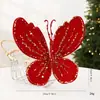 Decoración Navideña de Mariposa Simulada Modelo Nuevo Transfronteriza Adorno de Tela Hecho a Mano DIY para Árbol de Navidad y Escaparate